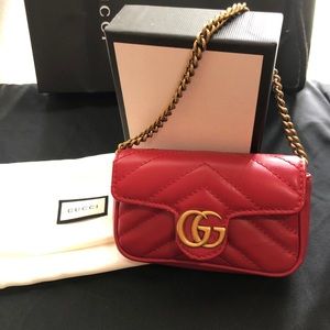Authentic Gucci GG Marmont Chain Coin Purse